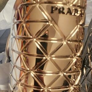 NWB Prada Spazzolato Triangle Logo Slingback 90mm Pumps Sz 40 Argento